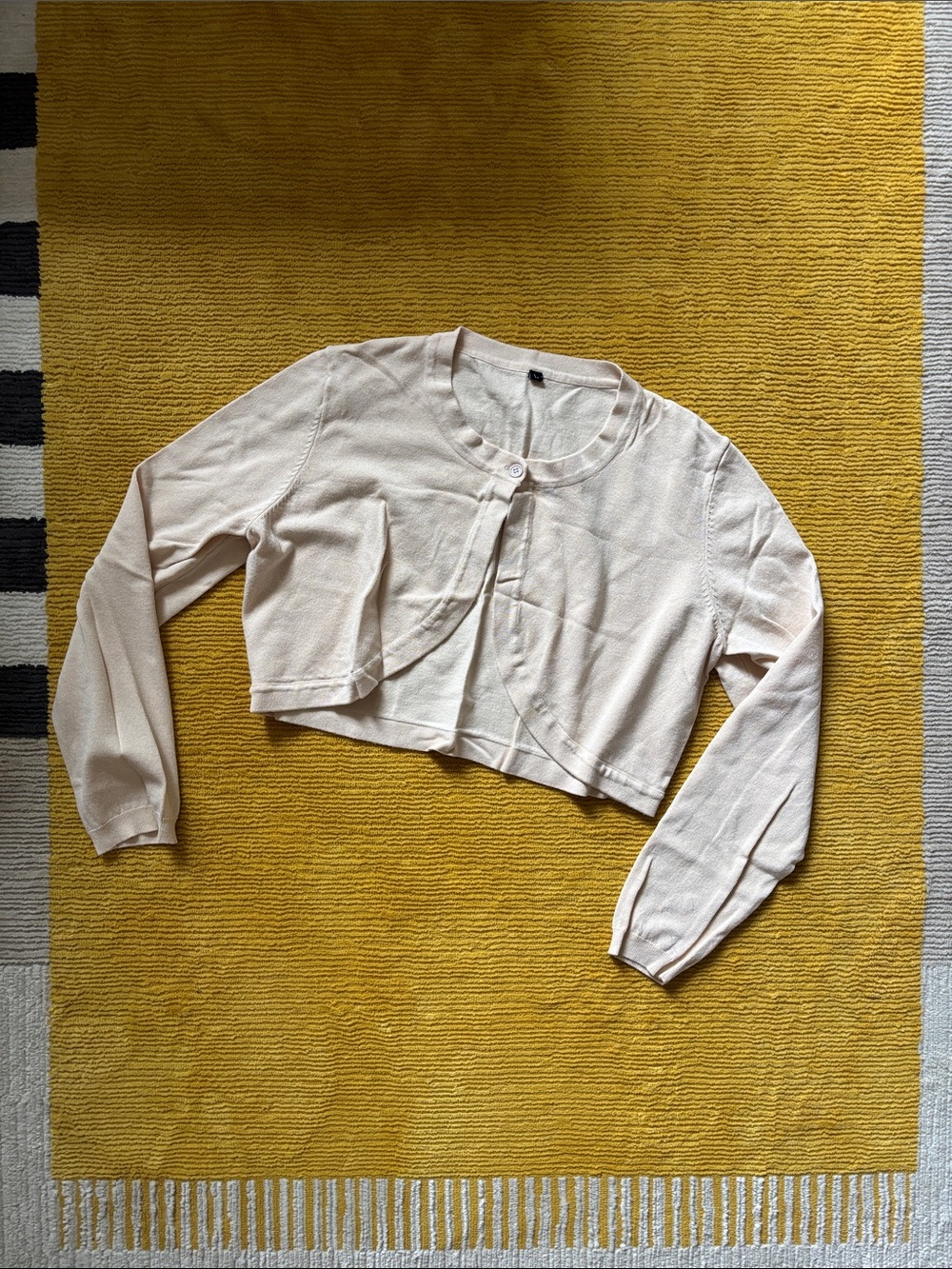 Cropped One Button Cardigan